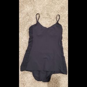 Women's Calvin Klein Swim Suit 10 Large One Piece Attached Tank Shaping